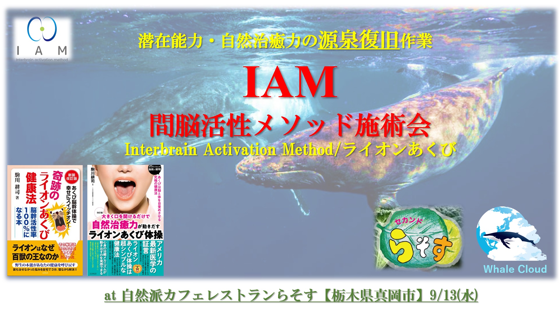 第14次 IAM（間脳活性メソッド）栃木県出張施術会のお知らせ【9月】