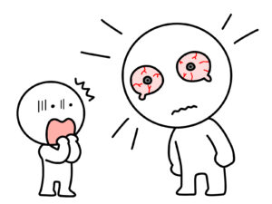 「目を開きたくないー」
